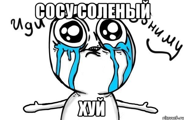 СОСУ СОЛЕНЫЙ ХУЙ, Мем Иди обниму