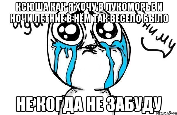 Ксюша как я хочу в лукоморье и ночи летние в нём так весело было не когда не забуду, Мем Иди обниму