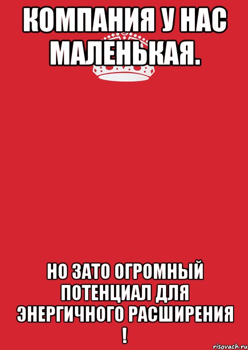 Компания у нас маленькая. но зато огромный потенциал для энергичного расширения !, Комикс Keep Calm 3