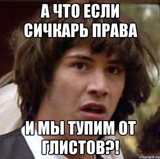 А что если Сичкарь права И мы тупим от глистов?!, Мем А что если (Киану Ривз)