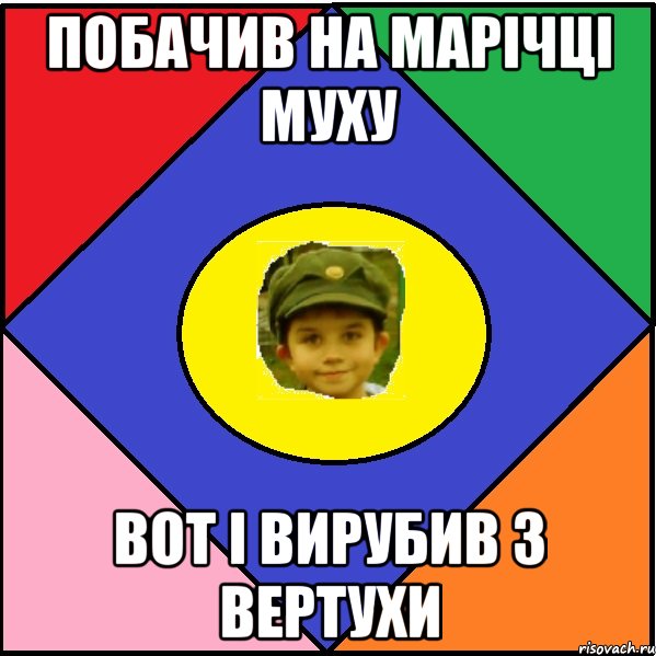 Побачив на Марічці муху Вот і вирубив з вертухи