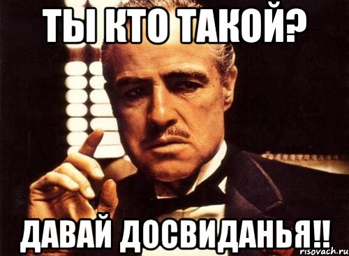 Ты кто такой? Давай досвиданья!!