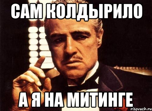Сам колдырило а я на митинге