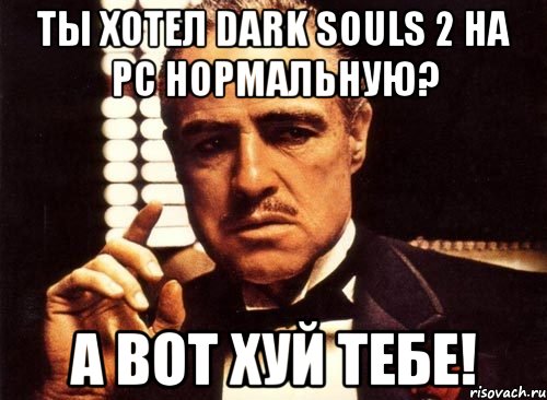 ты хотел dark souls 2 на PC нормальную? А вот хуй тебе!