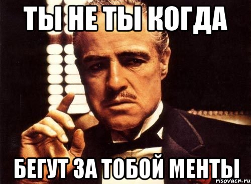 ты не ты когда бегут за тобой менты