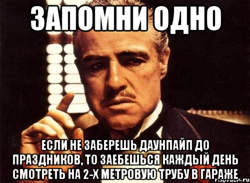 ЗАпомни одно Если не заберешь даунпайп до праздников, то заебешься каждый день смотреть на 2-х метровую трубу в гараже