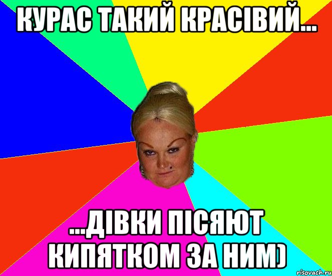 Курас такий красівий... ...дівки пісяют кипятком за ним)
