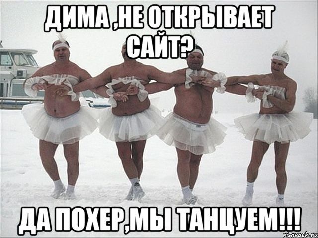 Дима ,не открывает сайт? Да похер,мы Танцуем!!!, Мем Лебединное озеро