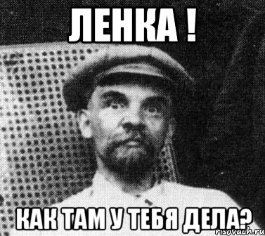 Ленка ! Как там у тебя дела?, Мем   Ленин удивлен