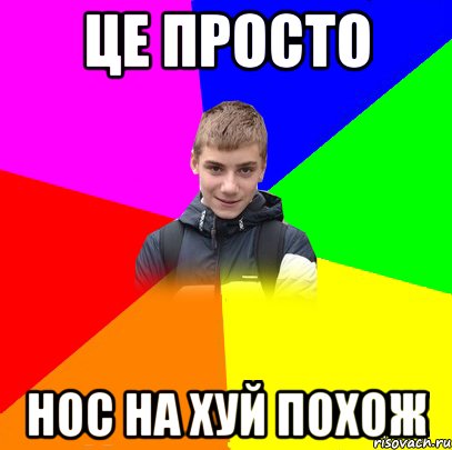 Це просто нос на хуй похож