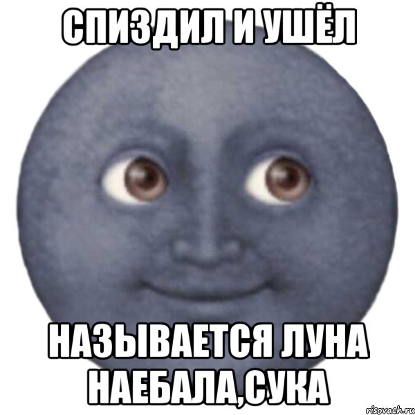 СПИЗДИЛ И УШЁЛ НАЗЫВАЕТСЯ ЛУНА НАЕБАЛА,СУКА