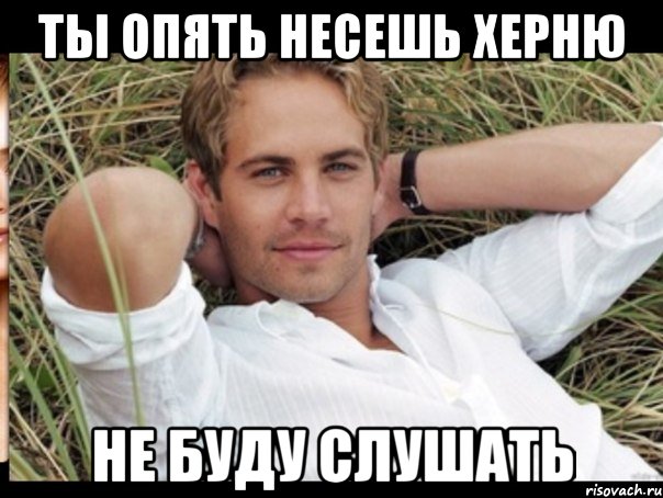 ТЫ ОПЯТЬ НЕСЕШЬ ХЕРНЮ НЕ БУДУ СЛУШАТЬ