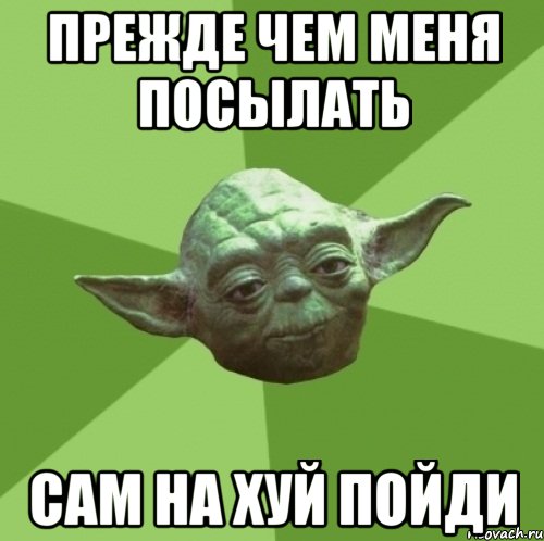 Прежде чем меня посылать Сам на хуй пойди, Мем Мастер Йода