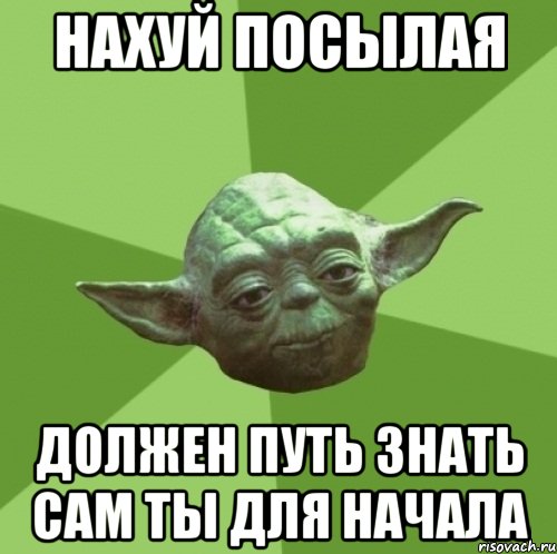 нахуй посылая должен путь знать сам ты для начала, Мем Мастер Йода
