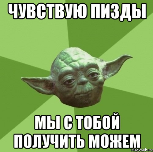 Чувствую пизды Мы с тобой получить можем, Мем Мастер Йода