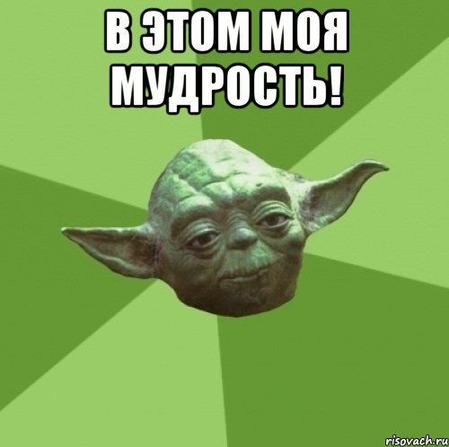 В этом моя мудрость! , Мем Мастер Йода