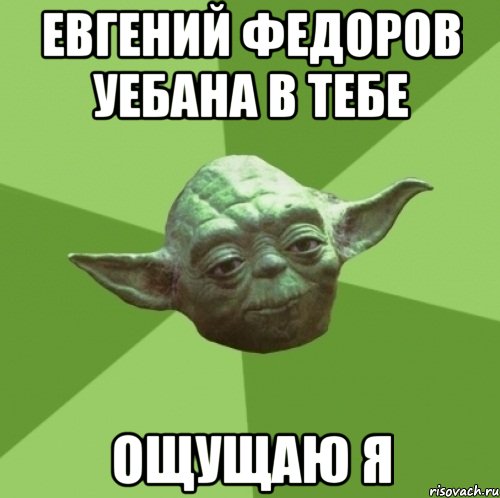 Евгений Федоров уебана в тебе ощущаю я, Мем Мастер Йода