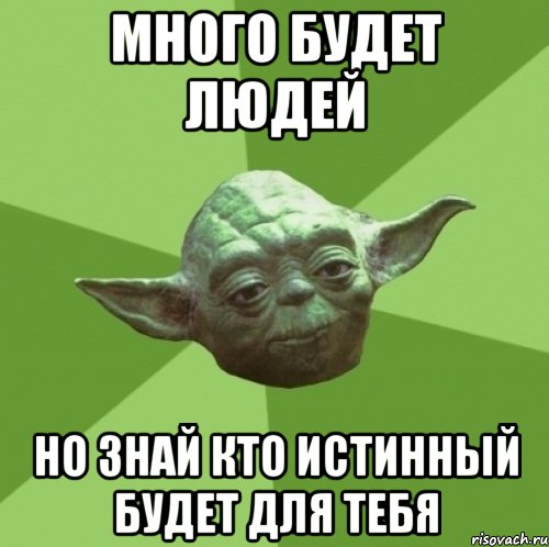 Много будет людей но знай кто истинный будет для тебя, Мем Мастер Йода
