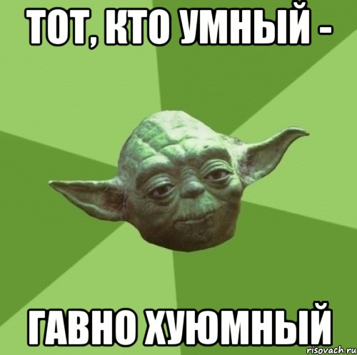 Тот, кто умный - Гавно хуюмный, Мем Мастер Йода