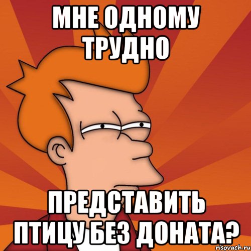 Мне одному трудно Представить птицу без доната?, Мем Мне кажется или (Фрай Футурама)