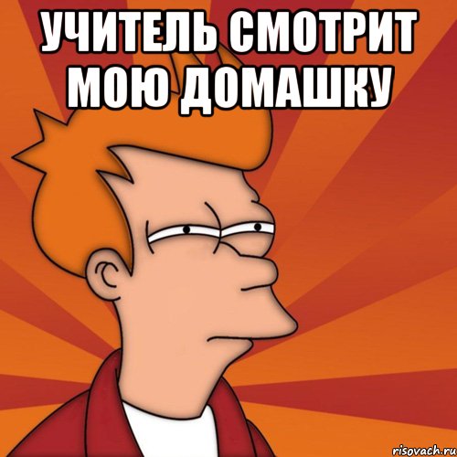 Учитель смотрит мою домашку , Мем Мне кажется или (Фрай Футурама)