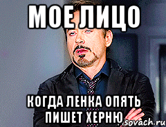 Мое лицо Когда Ленка опять пишет херню