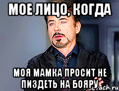 Мое лицо, когда Моя мамка просит не пиздеть на Бояру