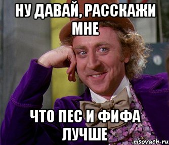 НУ ДАВАЙ, РАССКАЖИ МНЕ ЧТО ПЕС И ФИФА ЛУЧШЕ, Мем мое лицо