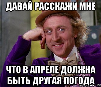 Давай расскажи мне что в апреле должна быть другая погода, Мем мое лицо