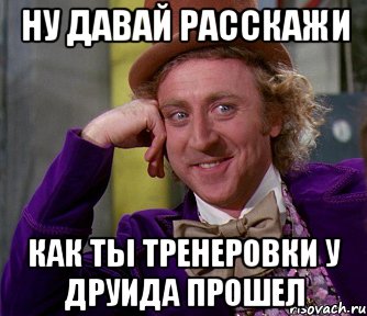 Ну давай расскажи Как ты тренеровки у друида прошел, Мем мое лицо