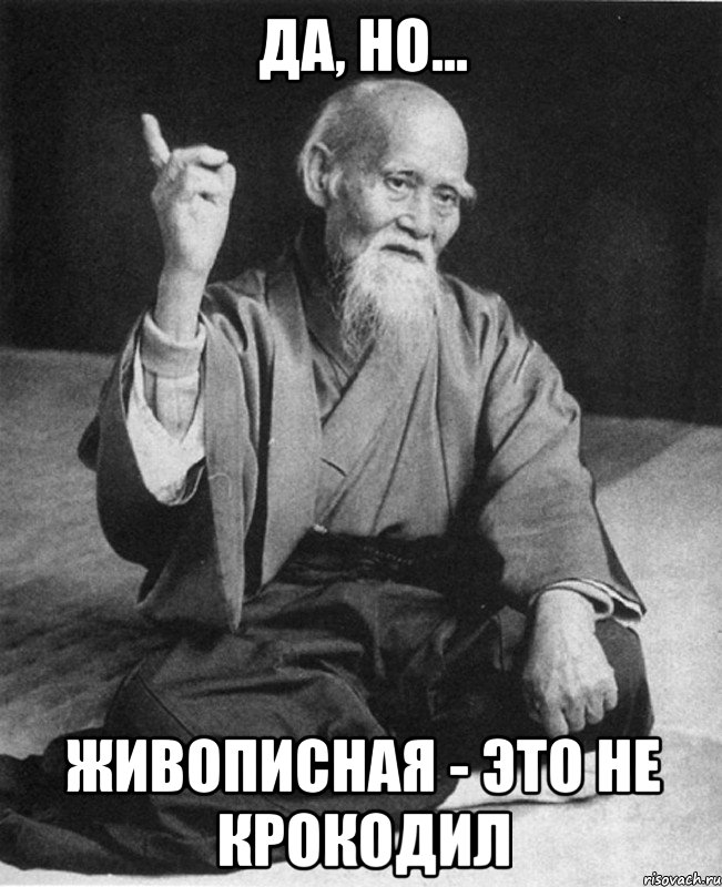 Да, но... Живописная - это не Крокодил, Мем Монах-мудрец (сэнсей)