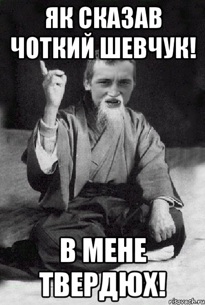 Як сказав чоткий Шевчук! В мене твердюх!, Мем Мудрий паца