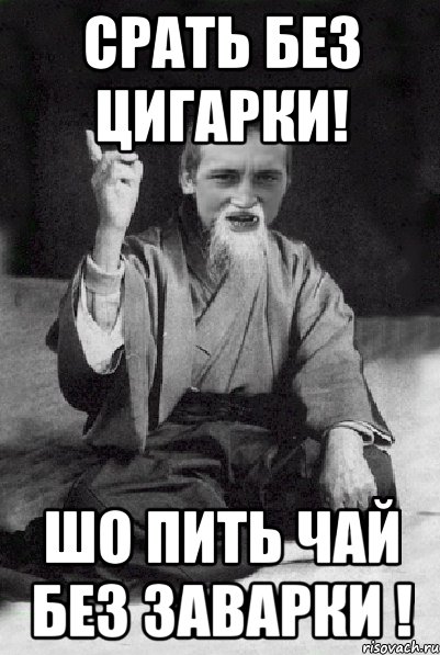 Срать без цигарки! Шо пить чай без заварки !, Мем Мудрий паца