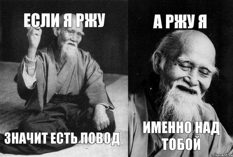 если я ржу значит есть повод а ржу я именно над тобой, Комикс Мудрец-монах (4 зоны)