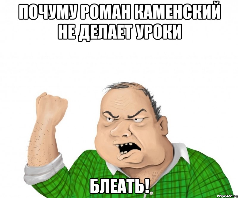 Почуму Роман Каменский не делает уроки блеать!, Мем мужик