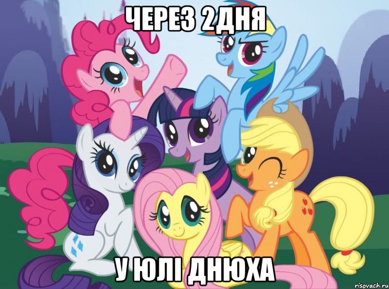 Через 2дня у юлі днюха, Мем My little pony