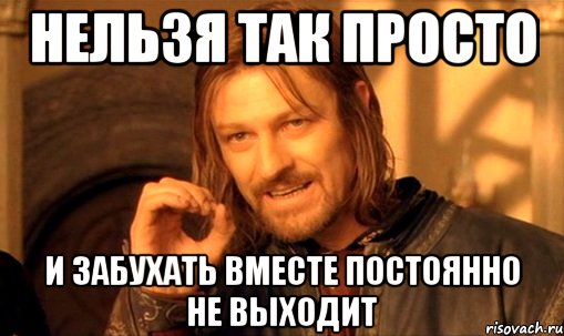 Нельзя так просто и забухать вместе постоянно не выходит, Мем Нельзя просто так взять и (Боромир мем)
