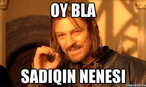 Oy Bla Sadiqin Nenesi, Мем Нельзя просто так взять и (Боромир мем)