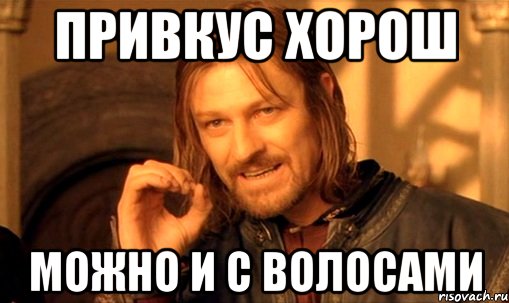 привкус хорош можно и с волосами, Мем Нельзя просто так взять и (Боромир мем)