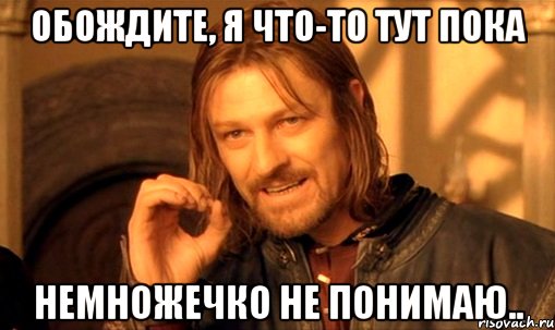 обождите, я что-то тут пока немножечко не понимаю.., Мем Нельзя просто так взять и (Боромир мем)