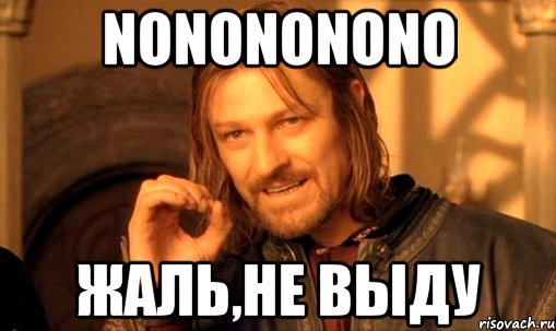 NoNoNoNoNo Жаль,не выду, Мем Нельзя просто так взять и (Боромир мем)