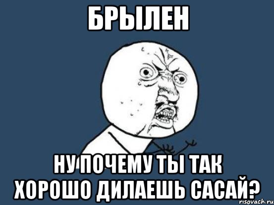 Брылен ну почему ты так хорошо дилаешь сасай?, Мем Ну почему