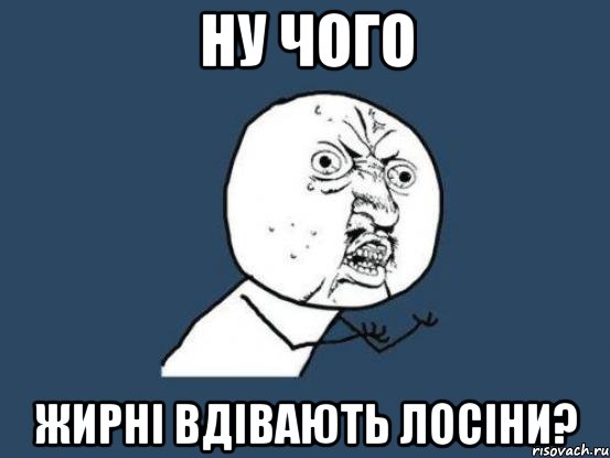 ну чого жирні вдівають лосіни?, Мем Ну почему