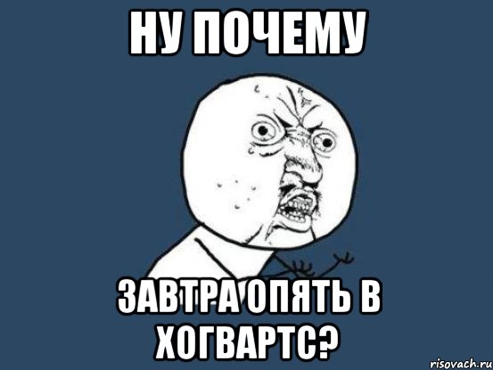 Ну почему Завтра опять в Хогвартс?, Мем Ну почему