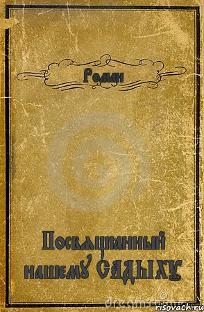 Роман Посвящённый нашему САДЫХУ, Комикс обложка книги