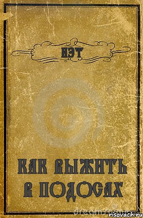 ИЭТ КАК ВЫЖИТЬ В ПОДОСАХ, Комикс обложка книги