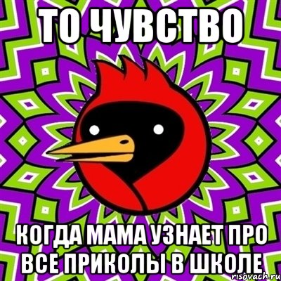 ТО ЧУВСТВО КОГДА МАМА УЗНАЕТ ПРО ВСЕ ПРИКОЛЫ В ШКОЛЕ, Мем Омская птица