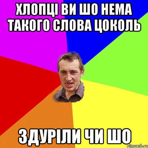 хлопці ви шо нема такого слова цоколь здуріли чи шо, Мем Чоткий паца