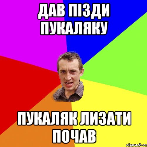 Дав пізди Пукаляку Пукаляк лизати почав, Мем Чоткий паца