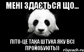 мені здається що... літо-це така штука яку всі пройобують)), Мем Панда